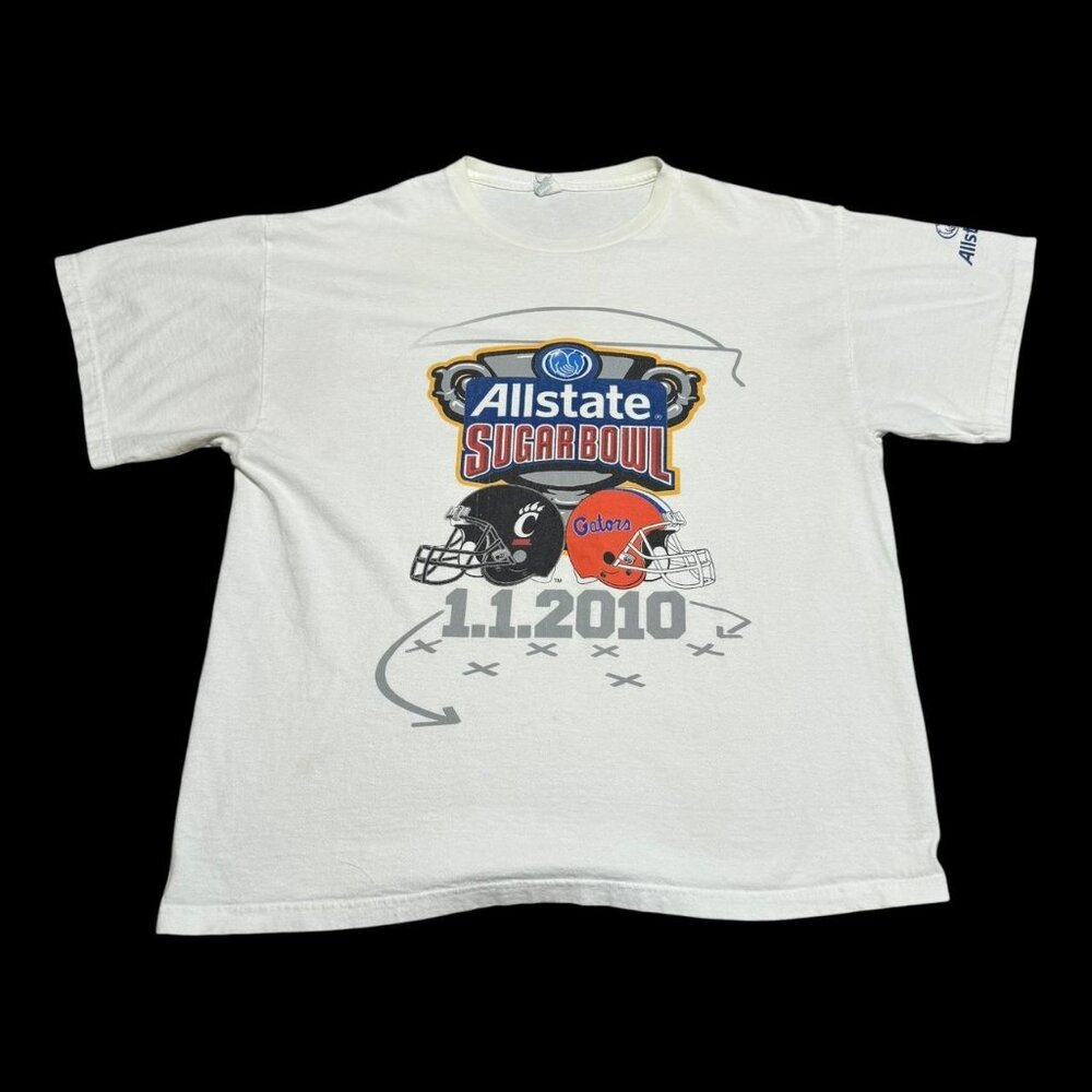 Delta 2010 Allstate Sugar Bowl Gators Bearcats White Shirt Adult XL